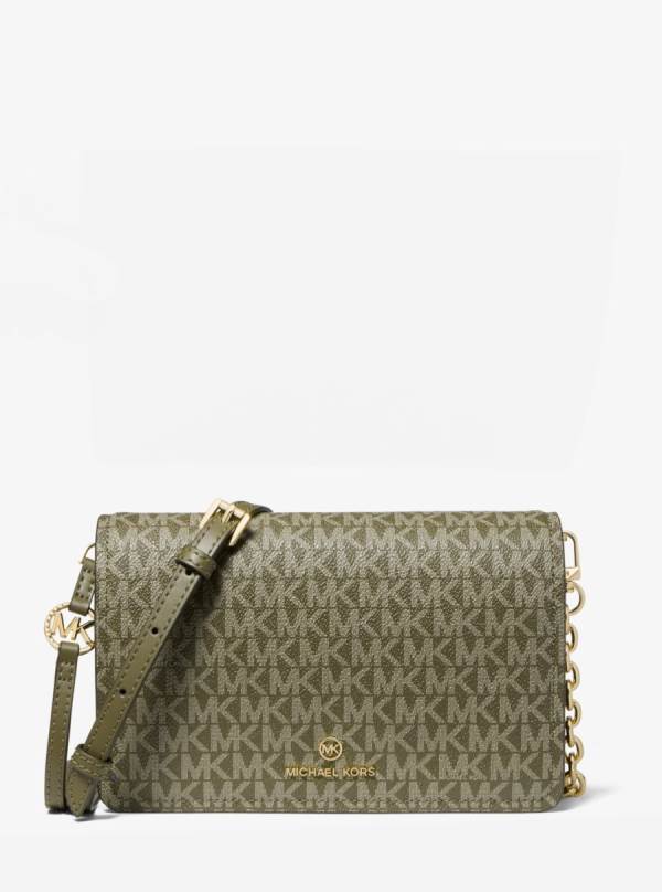 Damske Crossbody Kabelka Michael Kors Jet Set Large Logo Olivovo Zelená - Kabelky Michael Kors Obchod | QFHAD-1064